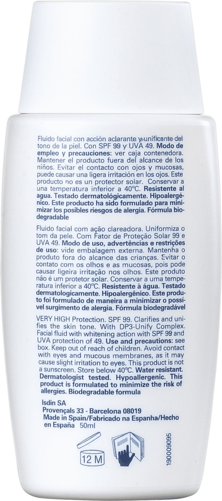 ISDIN Foto Ultra Active Unify FPS 99 - Protetor Solar Facial 50ml