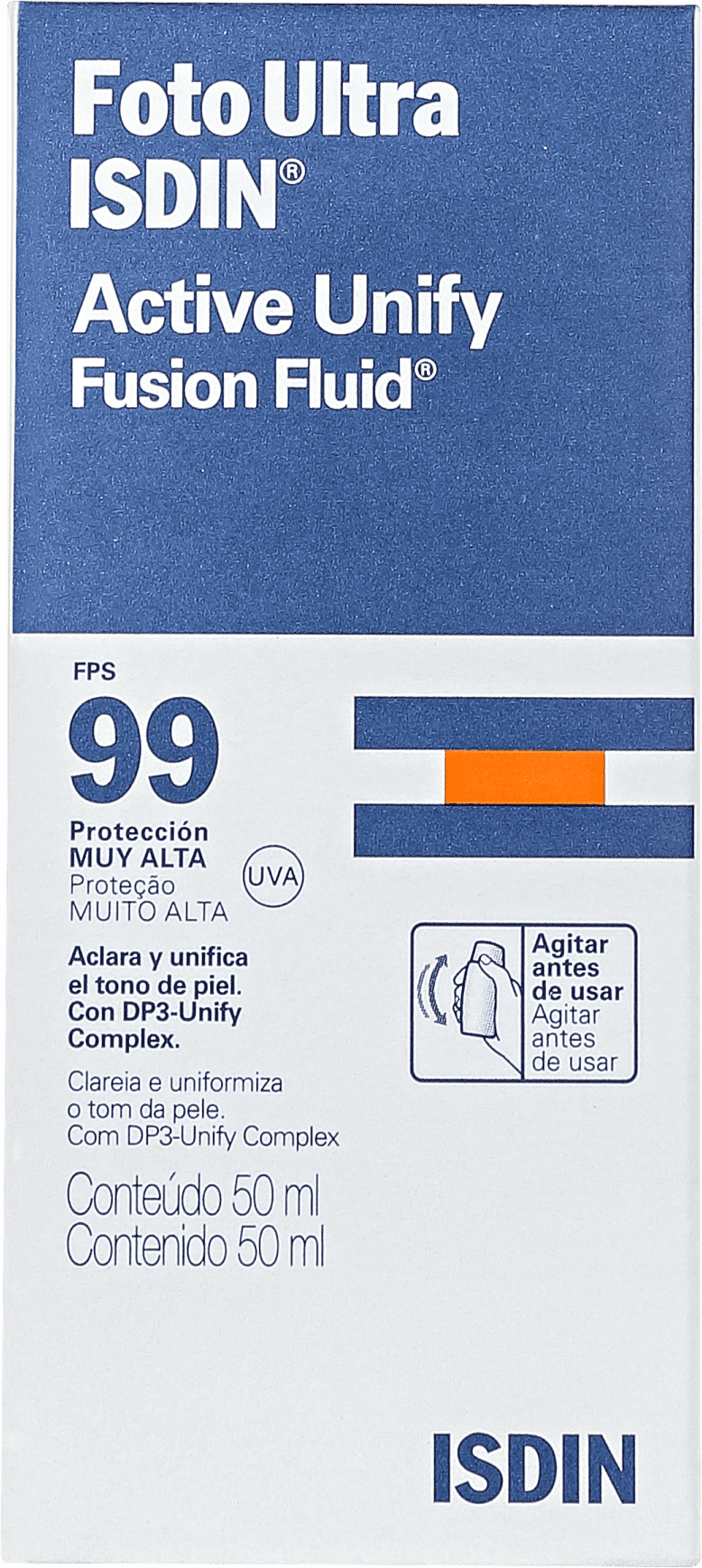 ISDIN Foto Ultra Active Unify FPS 99 - Protetor Solar Facial 50ml