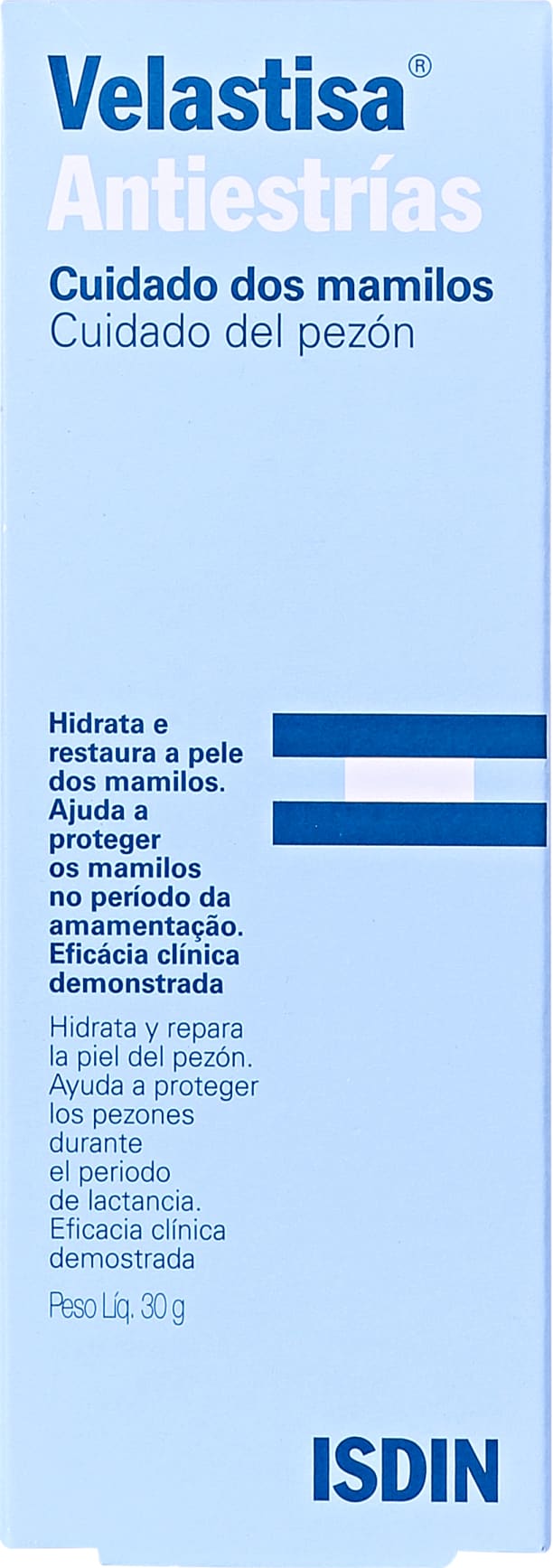 ISDIN Velastisa Antiestrías Cuidado dos Mamilos - Creme para Seios 30g