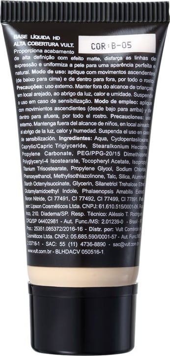 Vult HD Alta Cobertura B-05 - Base Líquida 26ml