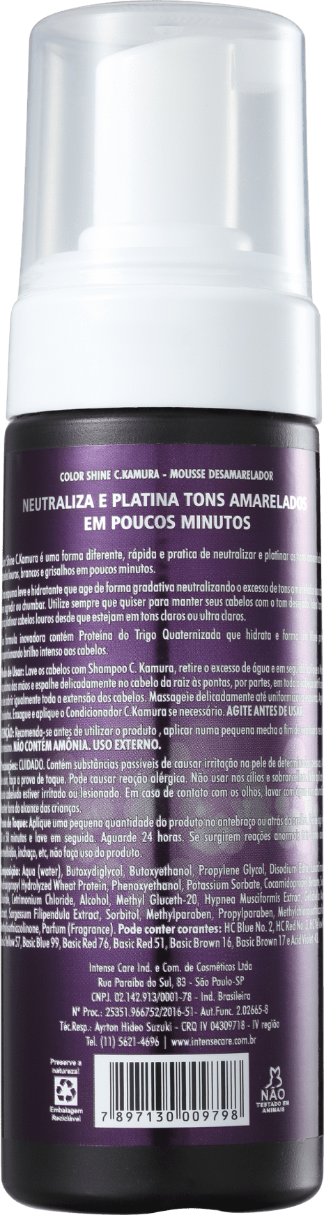C.Kamura Color Shine Platinum Silver - Mousse Desamareladora 150ml