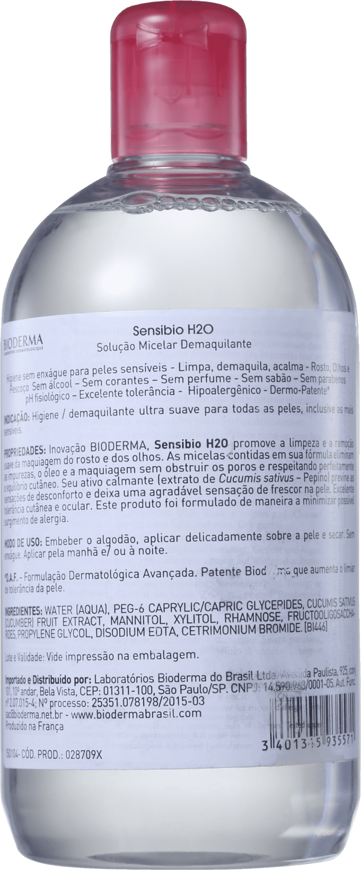 Bioderma Sensibio H2O - Água Demaquilante 500ml