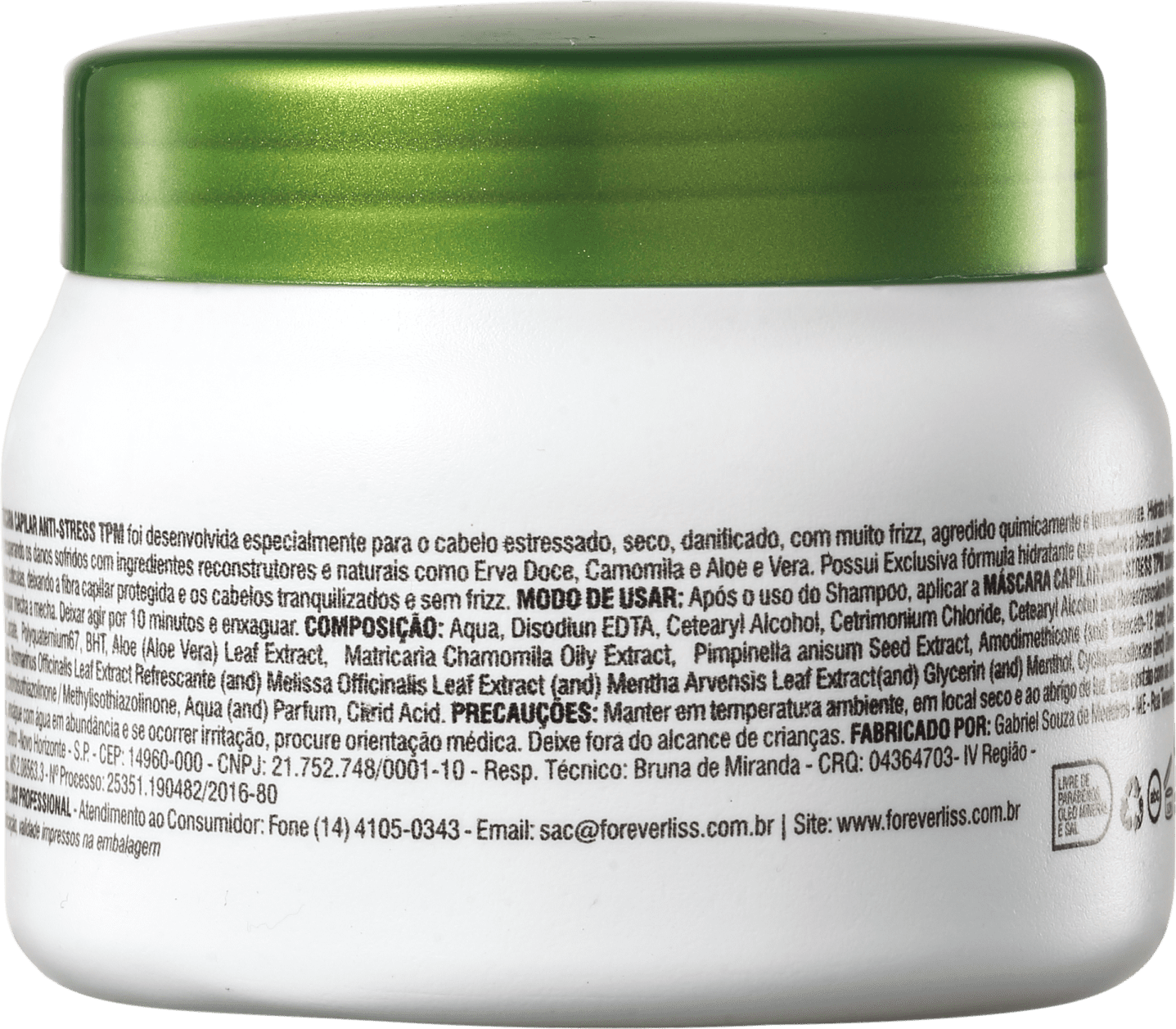 Forever Liss Professional TPM Anti-Stress - Máscara Capilar 250g