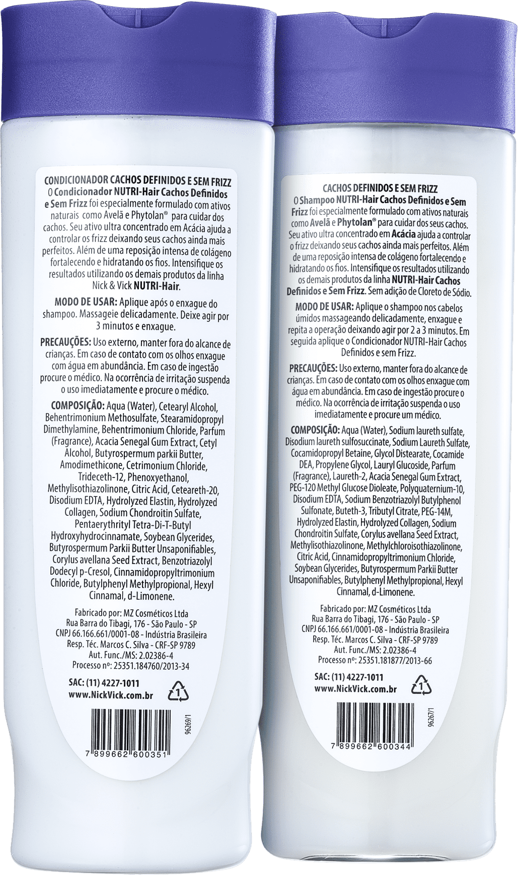 Kit Nick & Vick NUTRI-Hair Cachos sem Frizz (2 Produtos)