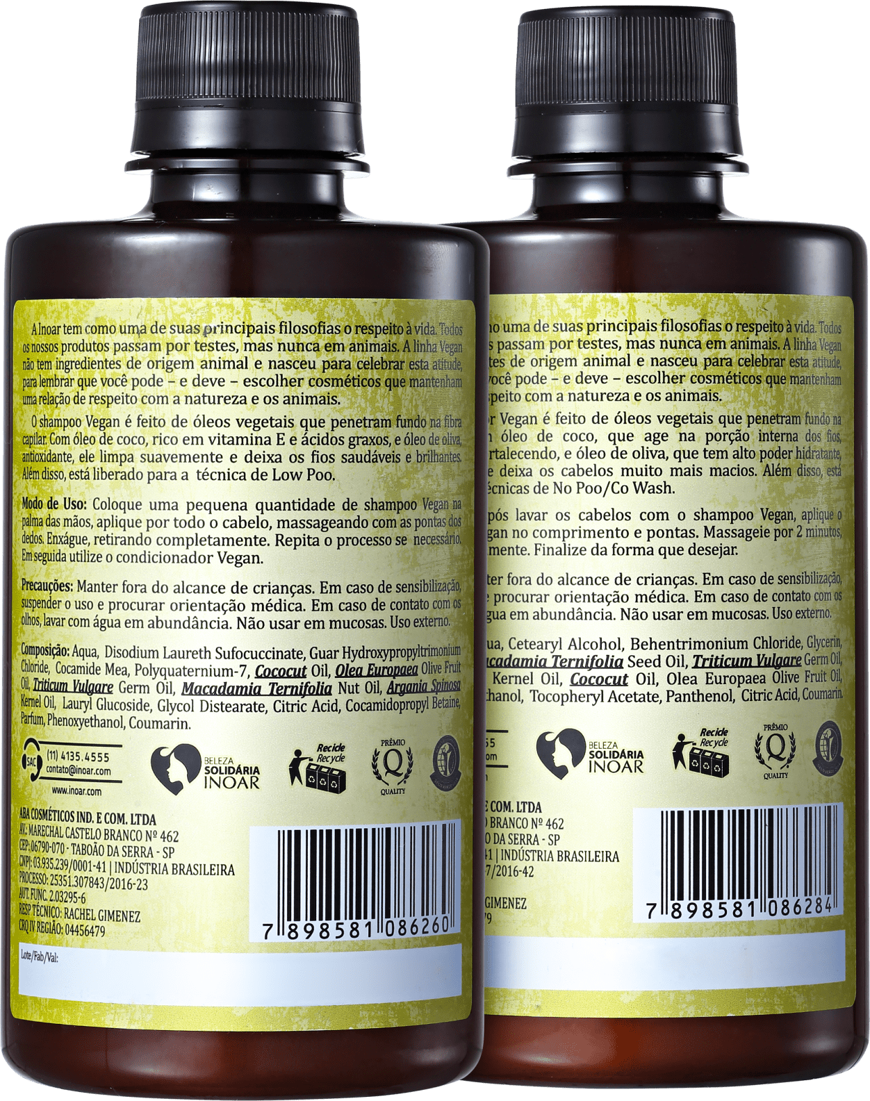 Kit Inoar Vegan Cuidado Diário (2 Produtos)