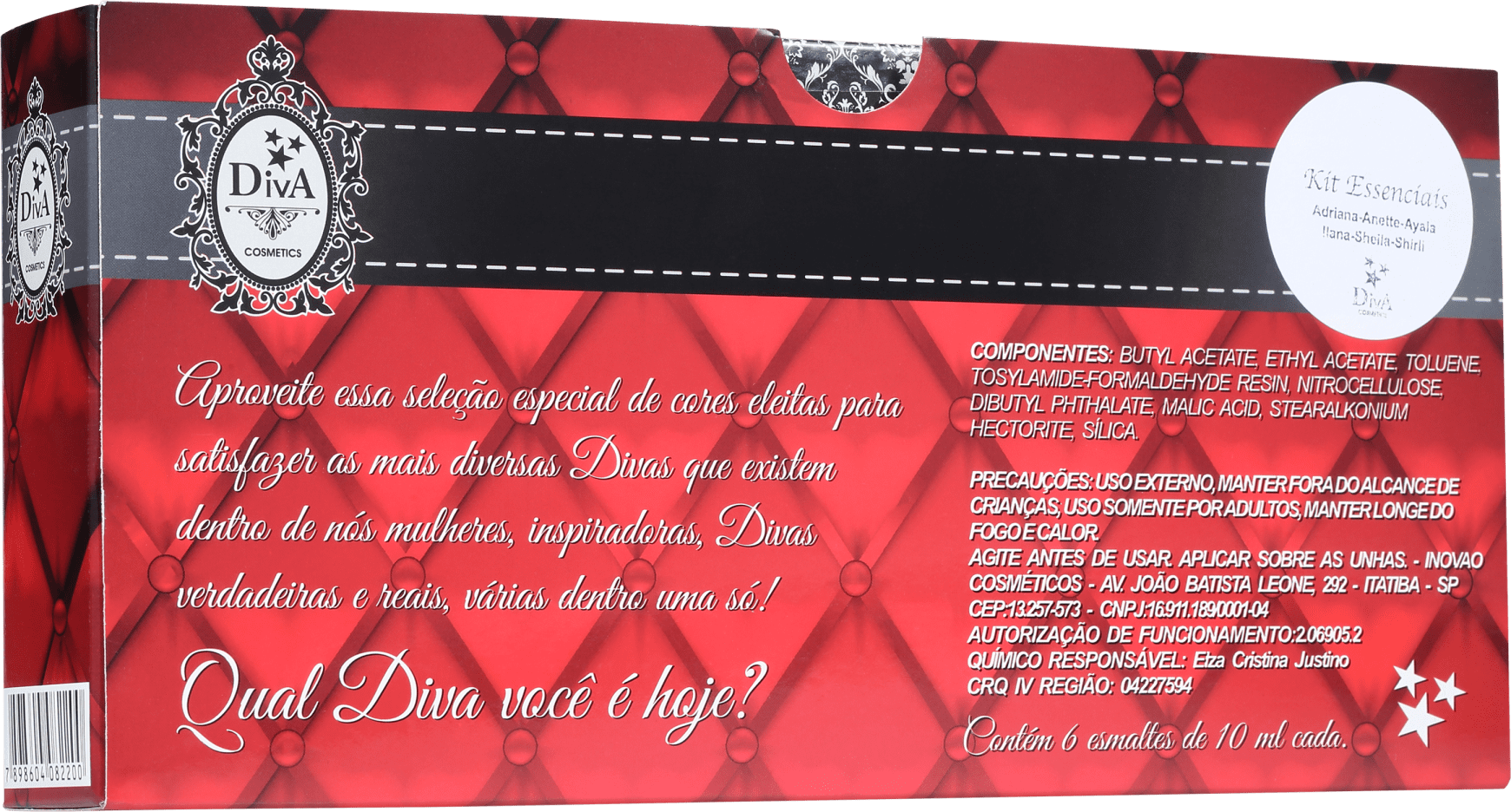 Kit Diva Cosmetics Essenciais (6 Produtos)