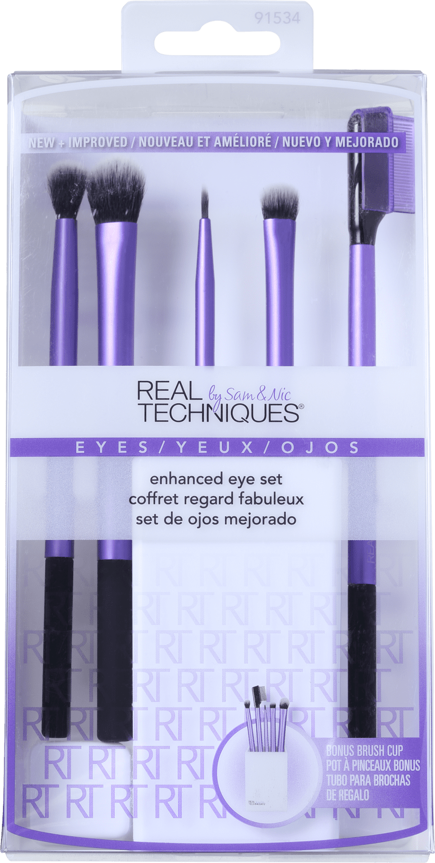 Real Techniques Kit de Pincéis Enhanced Eye (5 produtos)