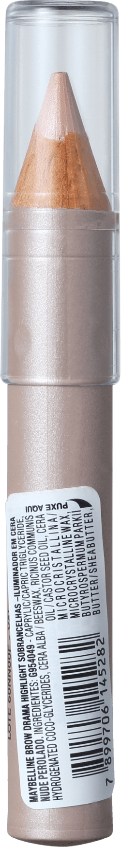 Maybelline Brow Drama Iluminador de Sobrancelhas Nude Perolado - Lápis para Sobrancelha 1,5g