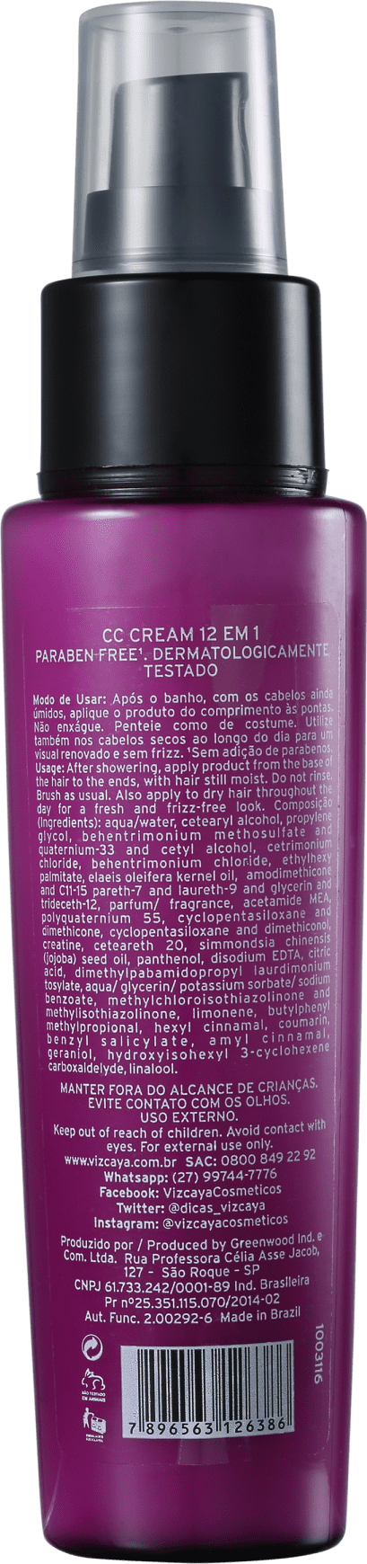 Vizcaya CC Cream 12 em 1 - Leave-in 70ml