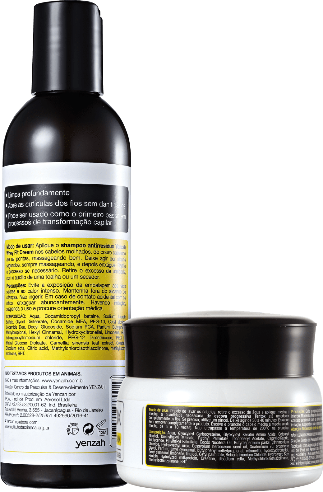 Kit Yenzah Power Whey Fit Cream Progressiva (2 Produtos)