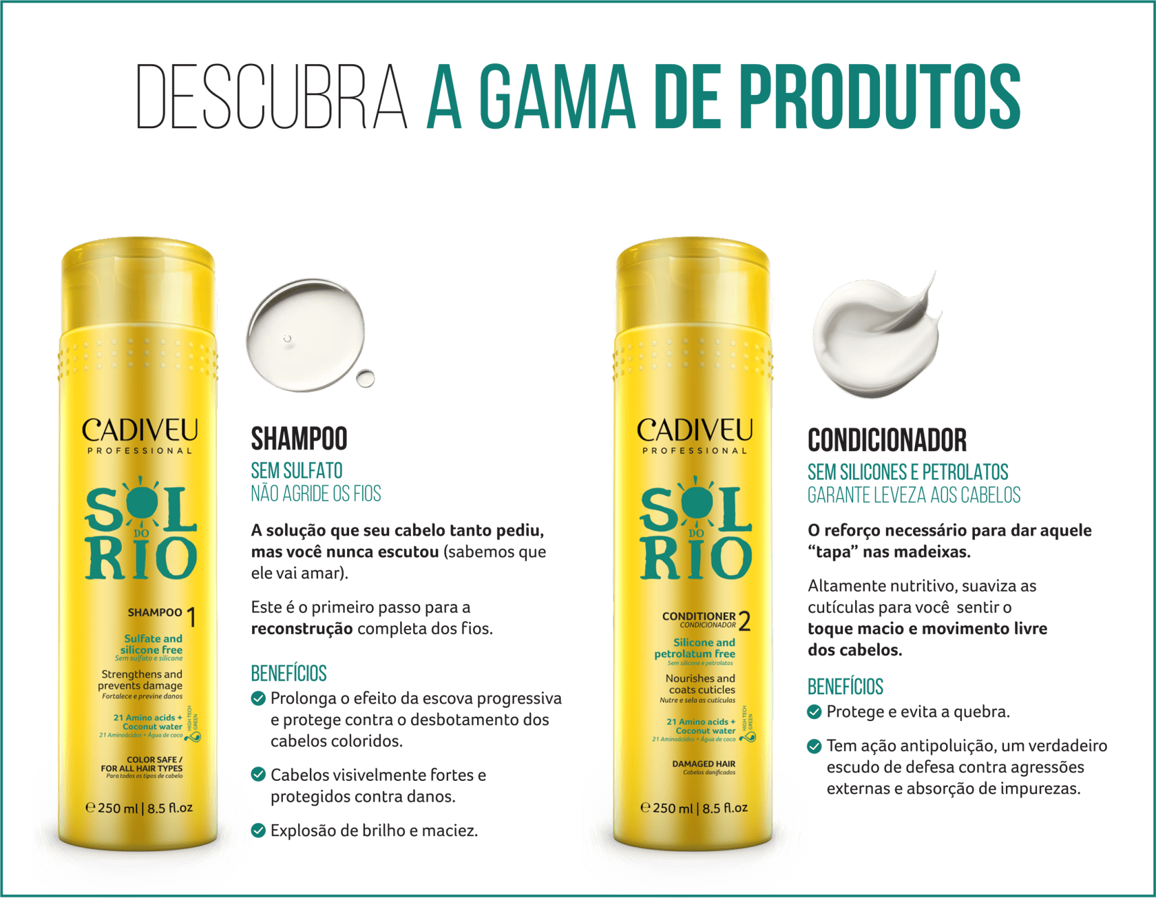 Kit Cadiveu Professional Sol do Rio Cuidado Diário (2 Produtos)