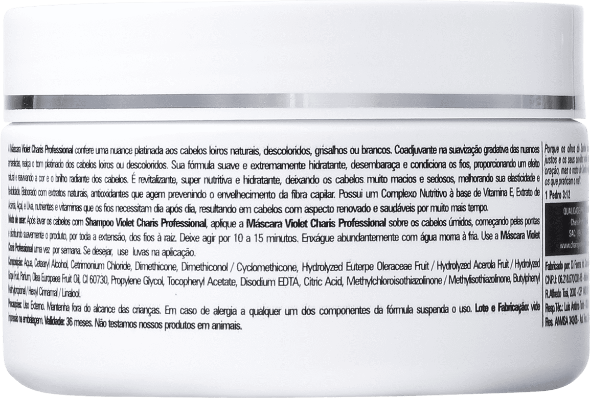 Charis Violet Desamarelador - Máscara Capilar 300g