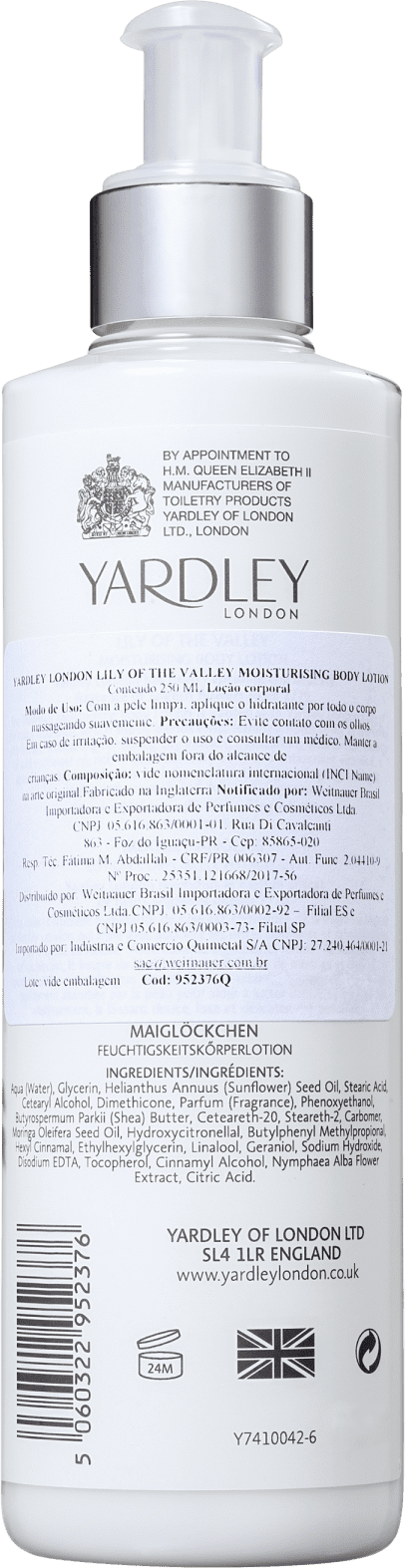 Yardley Lily of the Valley - Loção Hidratante Corporal 250ml