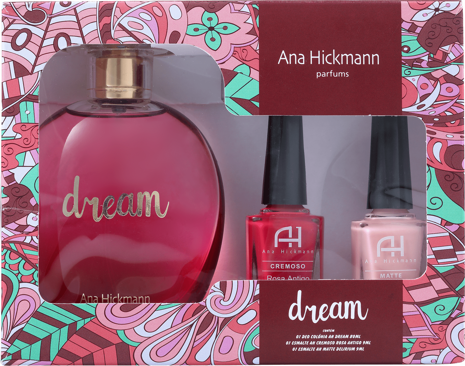 Conjunto Dream Ana Hickmann Feminino - Eau de Cologne 80ml + Esmalte 9ml 2un