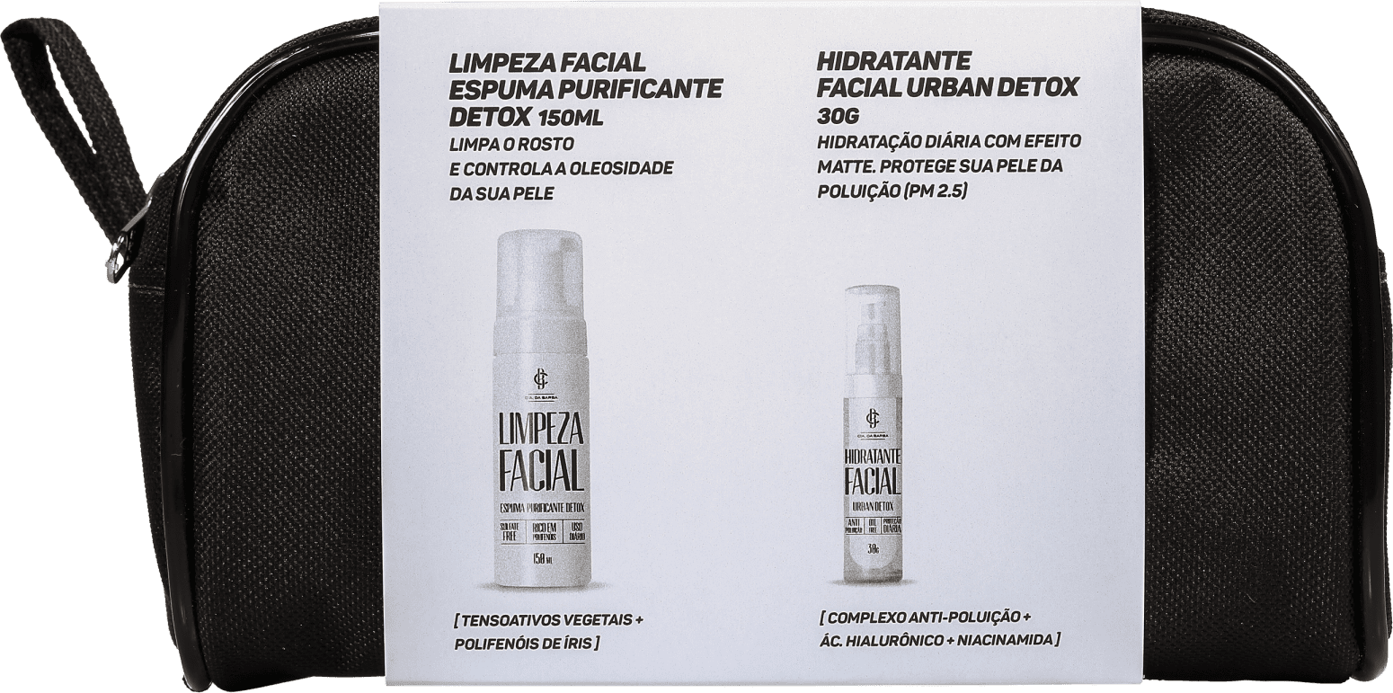 Kit Cia da Barba The White Collection (2 Produtos + Nécessaire)