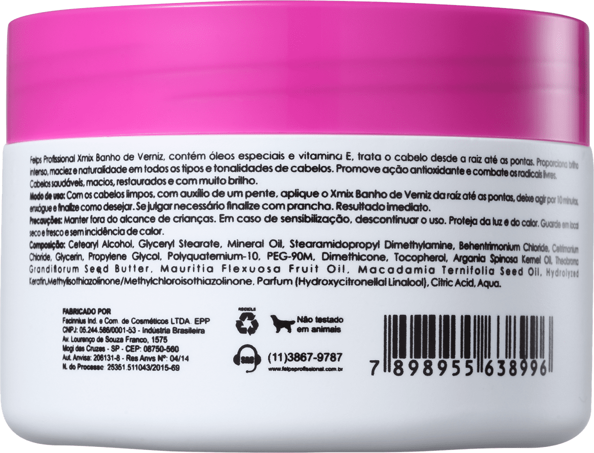 Felps Profissional XMix Banho de Verniz - Máscara Capilar 300g