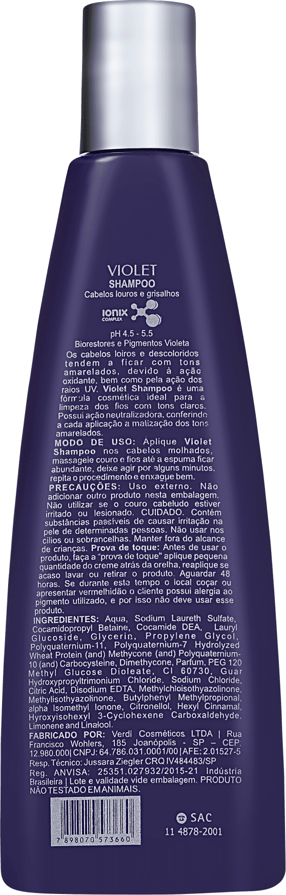 Mediterrani Violet Ionixx - Shampoo Desamarelador 250ml