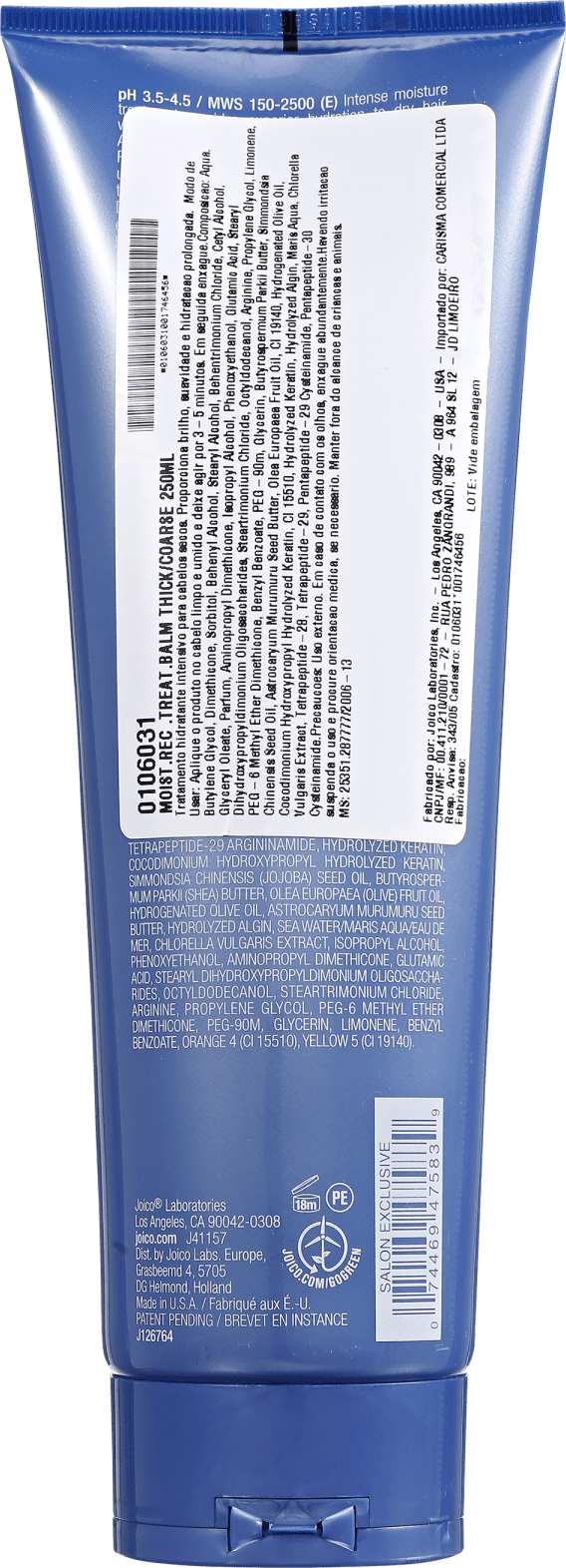 Joico Moisture Recovery Treatment Balm - Máscara de Hidratação 250ml