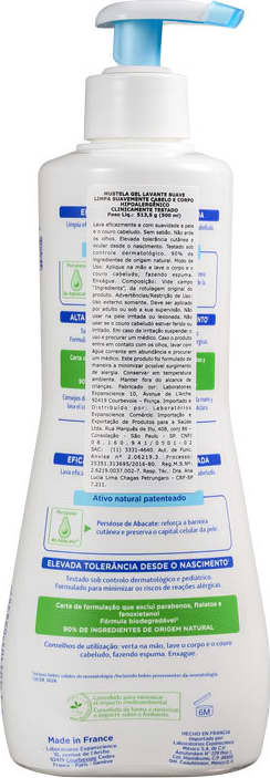 Mustela Bébé Dermo-Nettoyant - Gel de Limpeza 500ml
