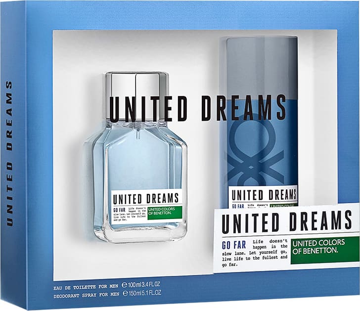 Conjunto United Dreams Go Far Benetton Masculino - Eau de Toilette 100ml + Desodorante 150ml