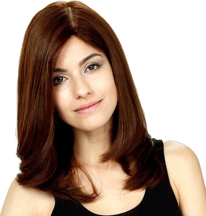 Crown Wigs Diana Castanho Médio - Peruca 45cm