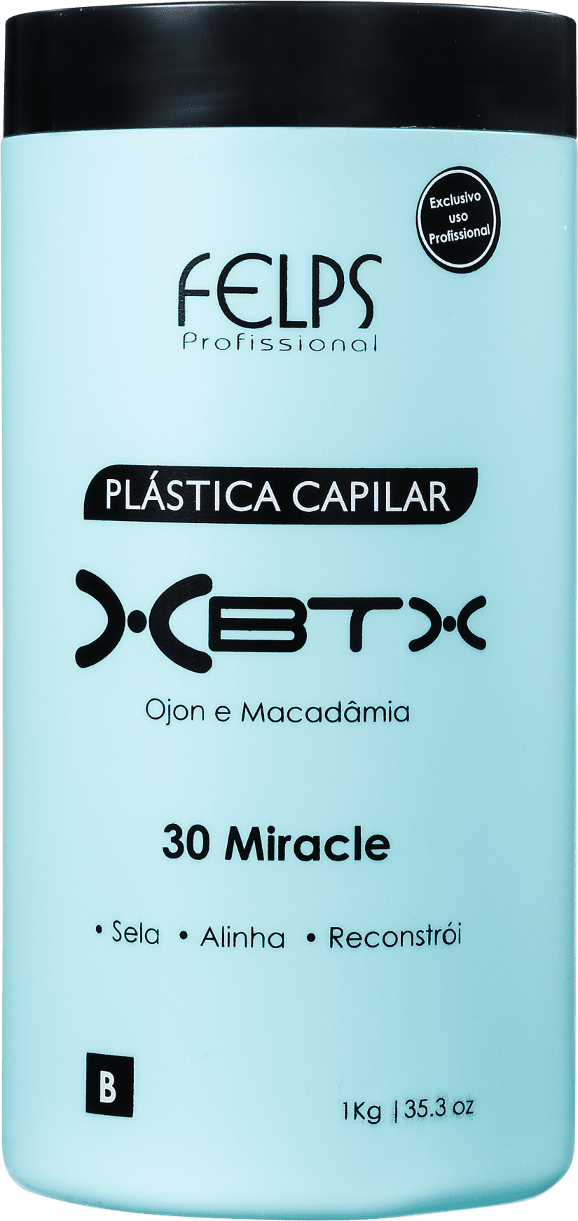 Felps Profissional Plástica Capilar Btóx 30 Miracle - Redutor de Volume 1000g
