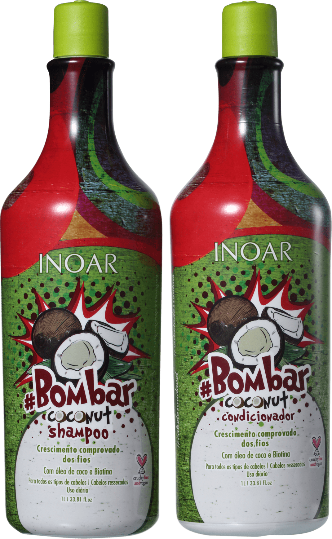 Kit Inoar Bombar Coconut Litro (2 Produtos)