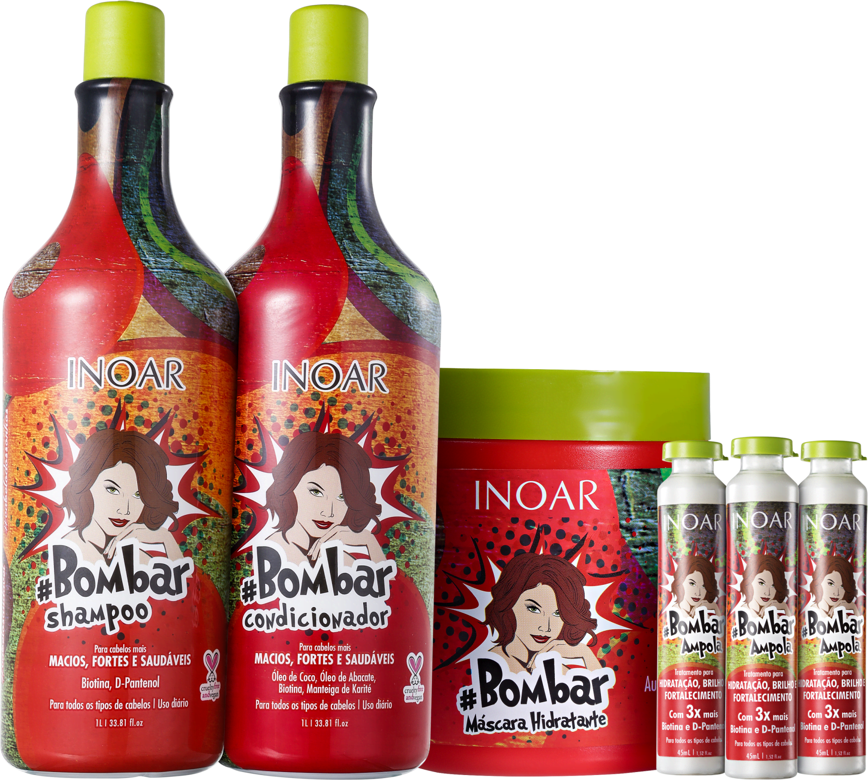 Kit Inoar Bombar Hidratação Explosiva (4 Produtos)