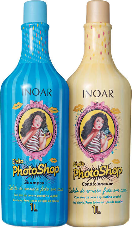 Kit Efeito Photoshop (shampoo e condicionador) - 1L