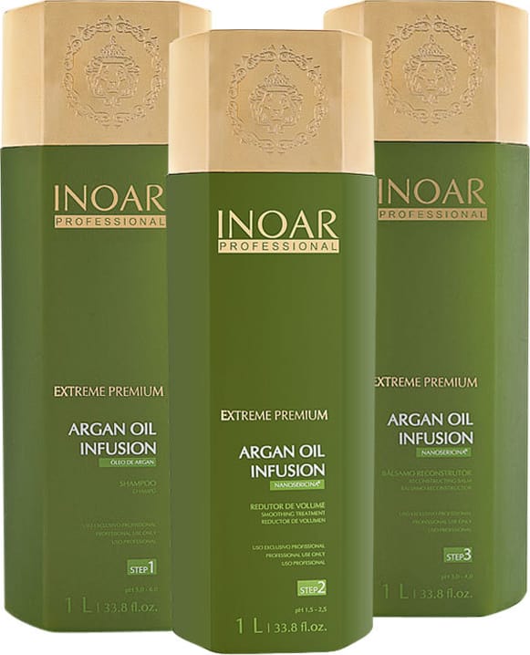 Inoar Extreme Premium Argan Oil Infusion Kit (3 Produtos)