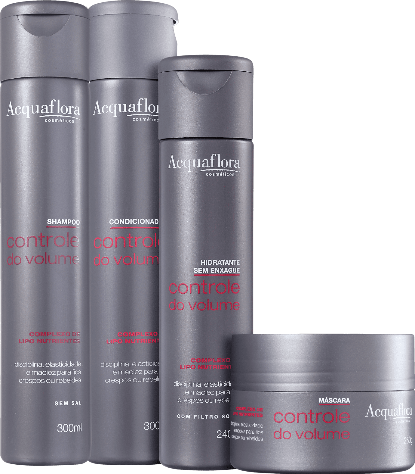 Kit Acquaflora Controle do Volume Máscara (4 Produtos)