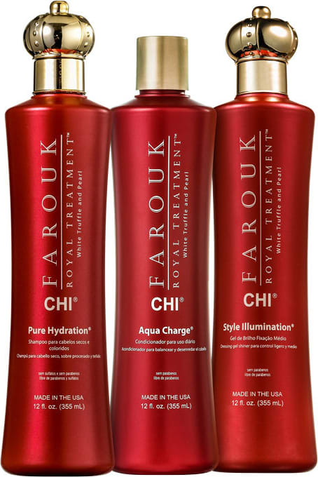 Kit CHI Farouk Royal System Hydration Charge Illumination (3 Produtos)
