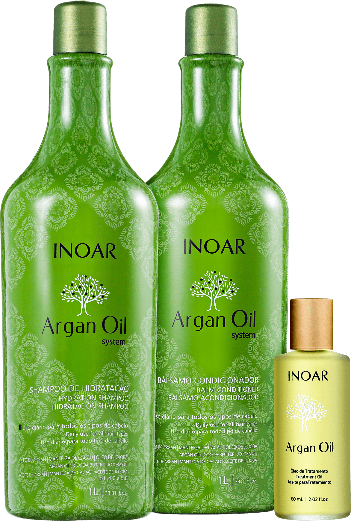 Kit Inoar Argan Oil System Finalização (3 Produtos)