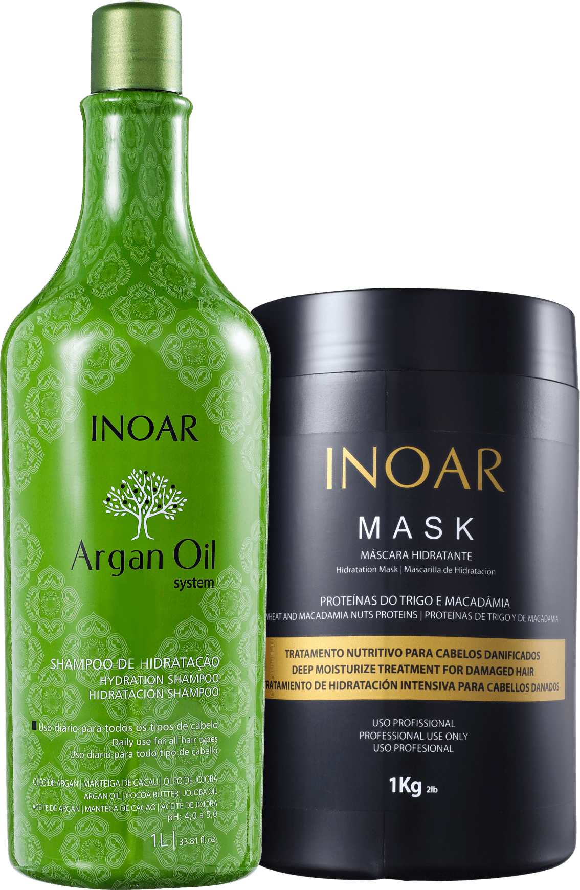 Kit Inoar Argan Oil System Promo Cabelo Perfeito Ano Todo (2 Produtos)