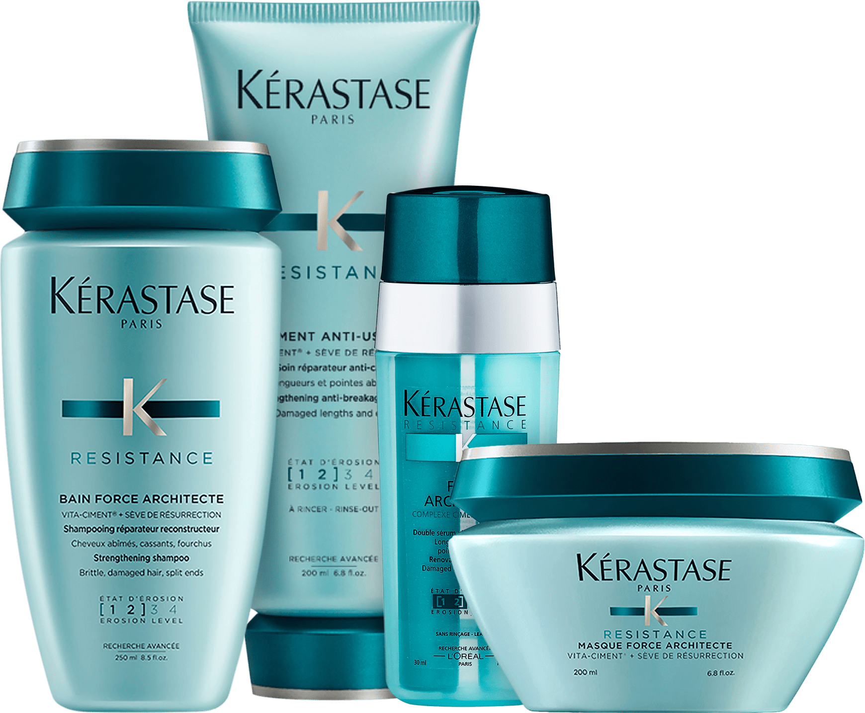 Kit Kérastase Résistance Force Ciment Fibre Architect (4 Produtos)