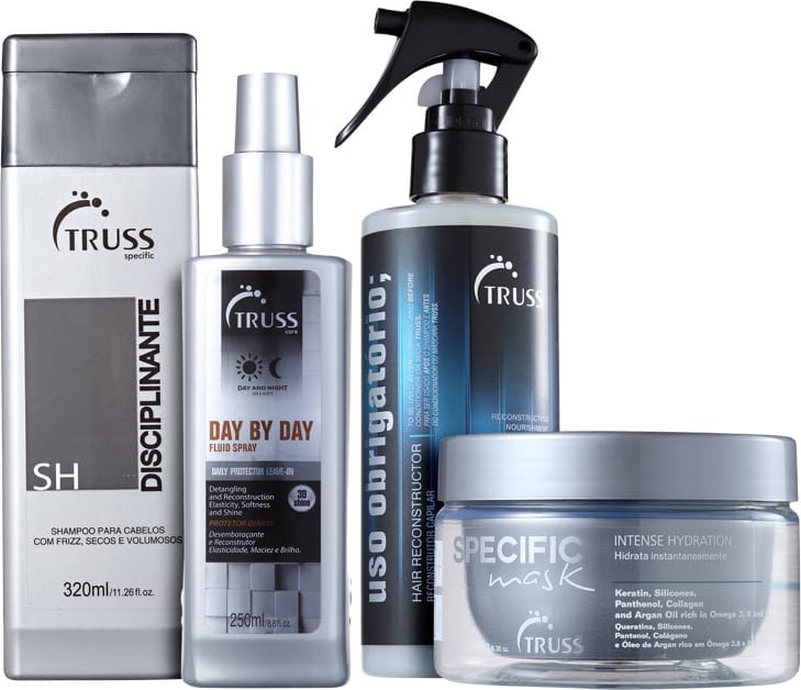 Kit Truss Active Escova Reconstrução e Disciplina (4 Produtos)