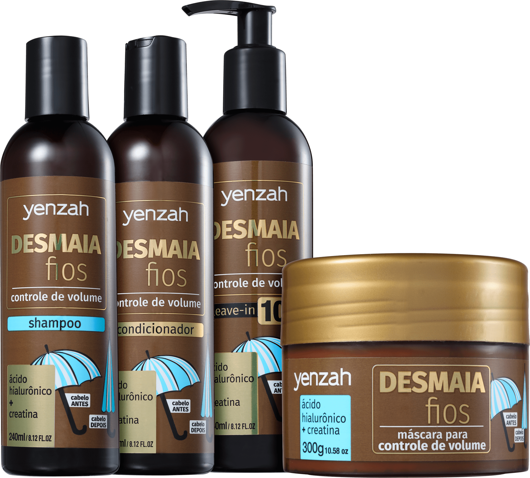 Kit Yenzah Desmaia Fios Completo (4 Produtos)
