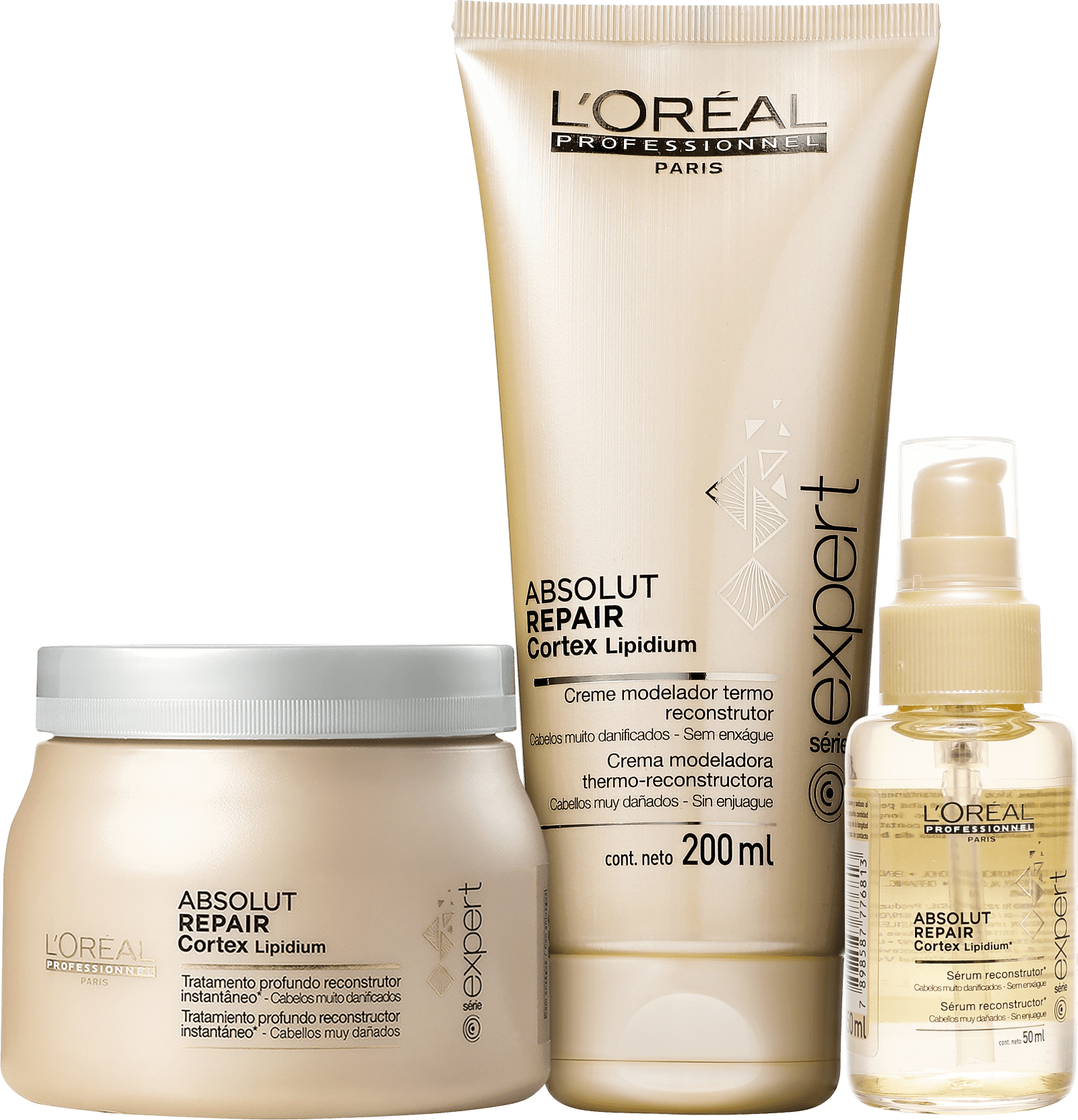 Kit L'Oréal Professionnel Expert Absolut Repair Cortex Escova Reconstrução (3 Produtos)