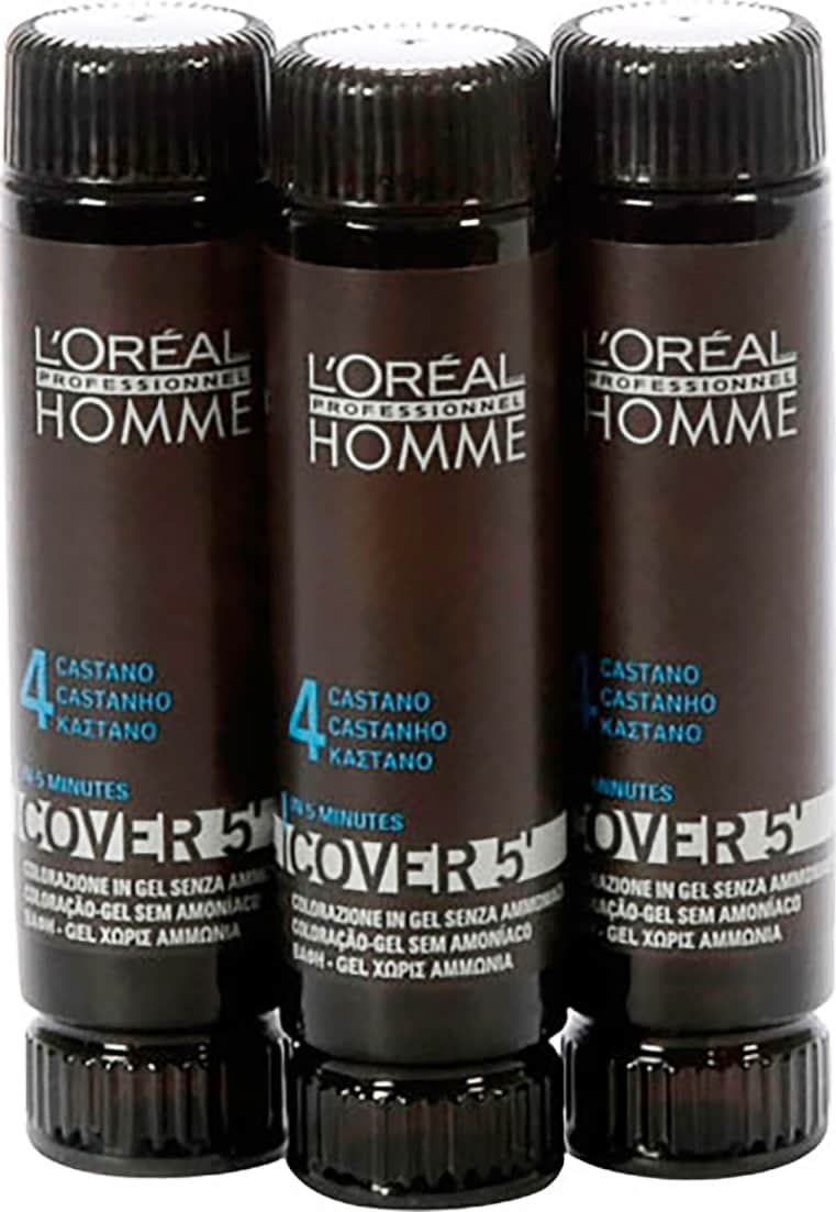 L'Oréal Professionnel Homme Cover 5 Castanho 4 - Coloração 3x50ml