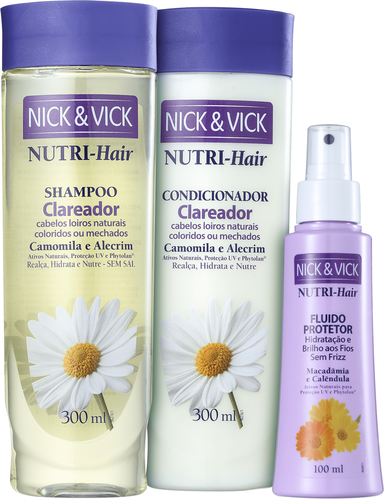 Kit Nick & Vick NUTRI-Hair Brilho sem Frizz (3 Produtos)