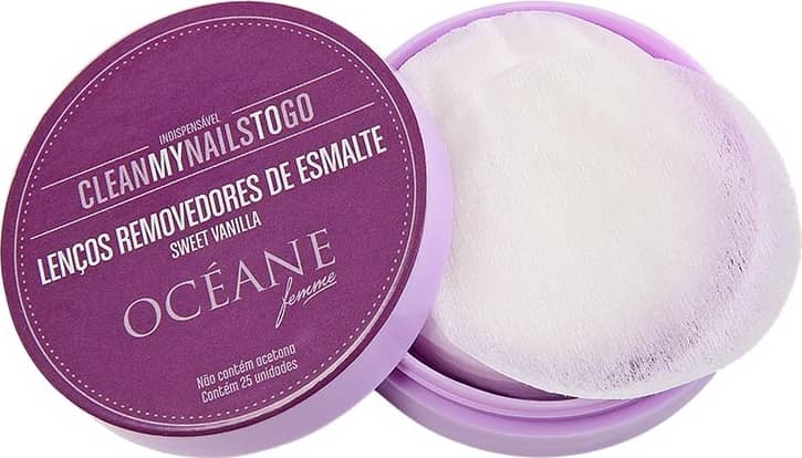 Clean My Nails To Go Sweet Vanilla - Lenço Removedor de Esmalte (25 Unidades)