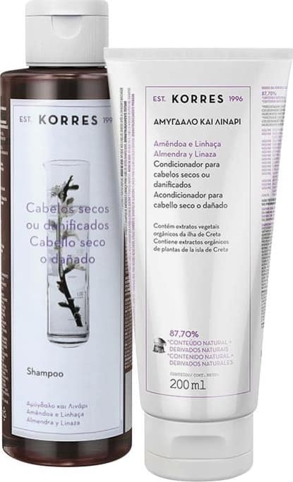 Kit Korres Amêndoa e Linhaça Duo (2 Produtos)