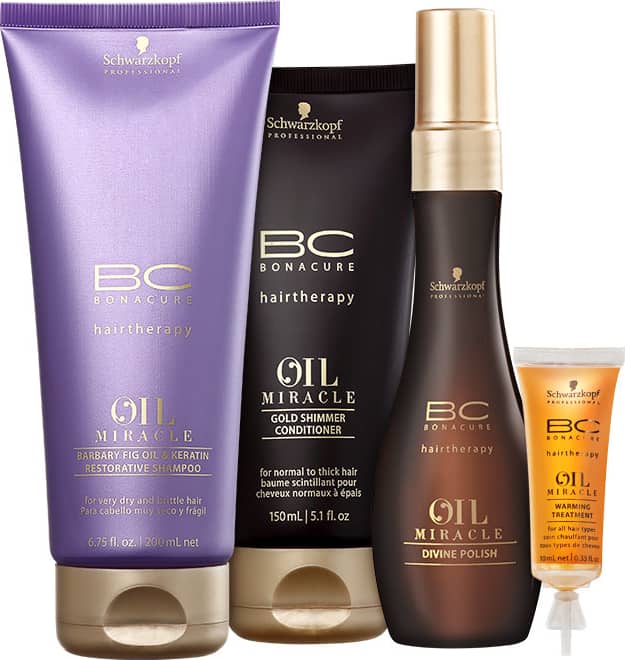 Kit Schwarzkopf Professional BC Bonacure Oil Miracle Escova Óleos Luxuosos (4 Produtos)