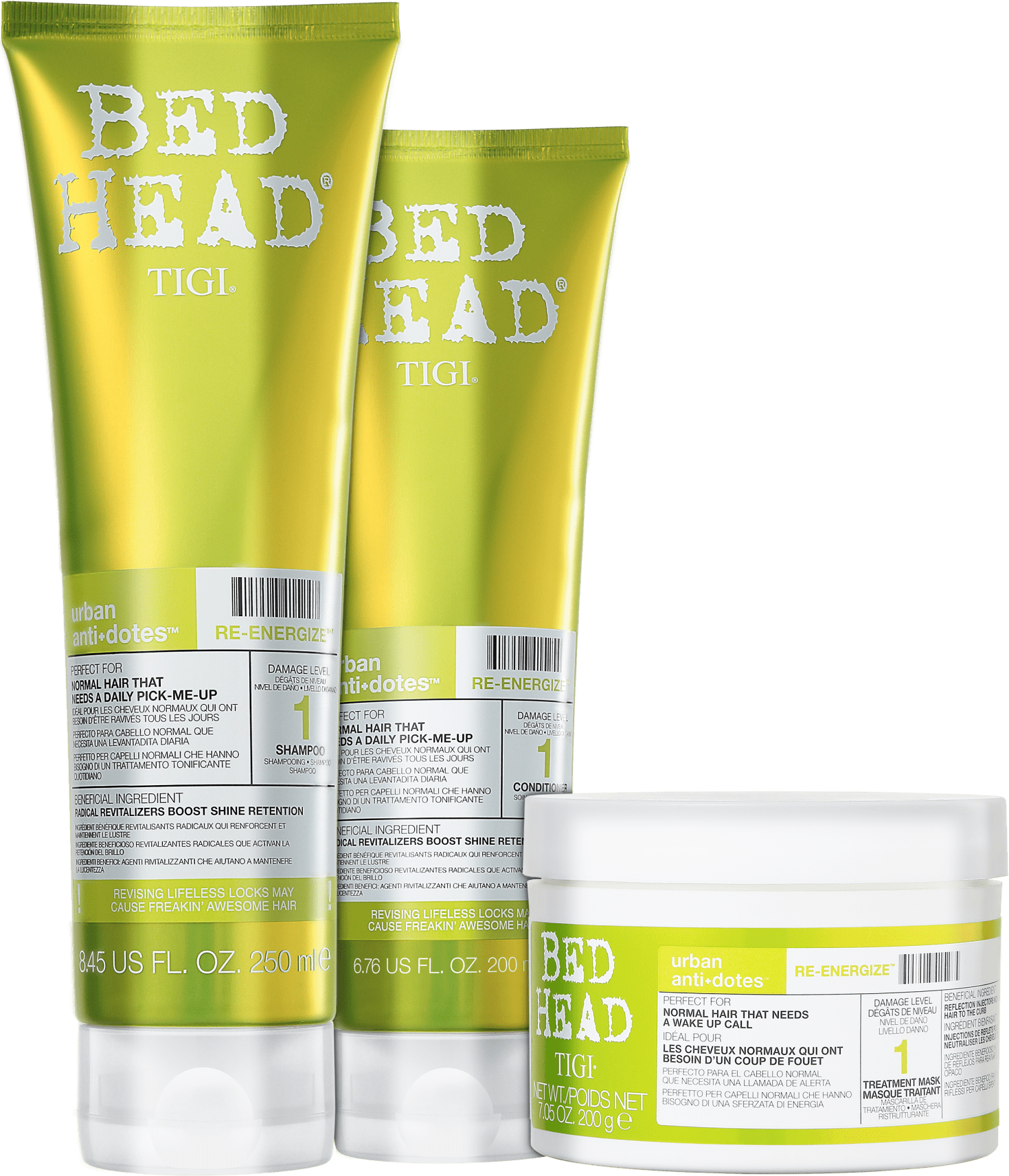 TIGI Bed Head Urban Anti+Dotes #1 Re-Energize Trio Kit (3 Produtos)