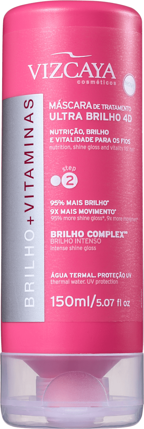 Vizcaya Brilho e Vitaminas Ultra Brilho 4D - Tratamento Capilar 150ml