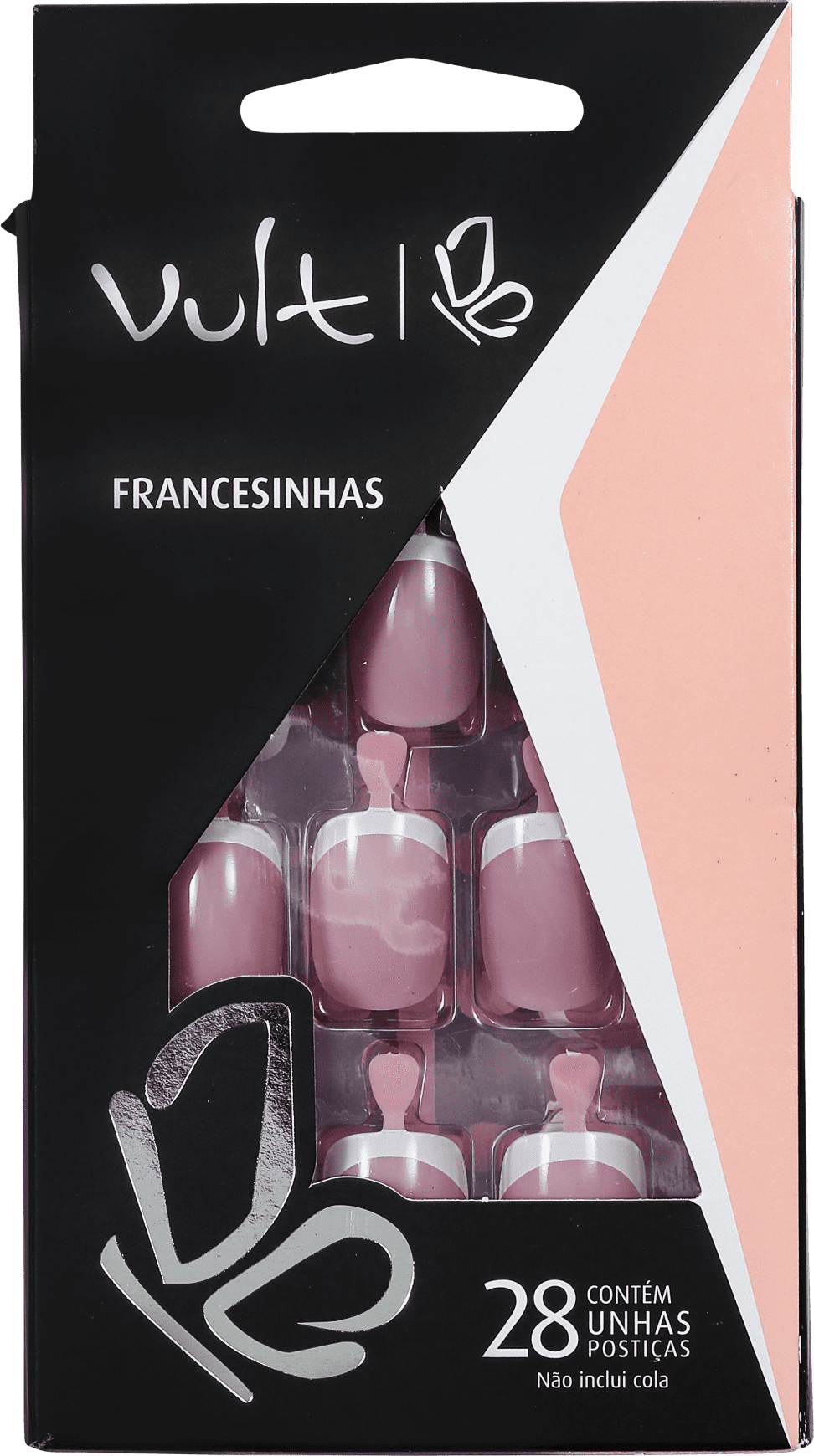 Vult Francesinha Rosa Curta - Unhas Postiças (28 unidades)