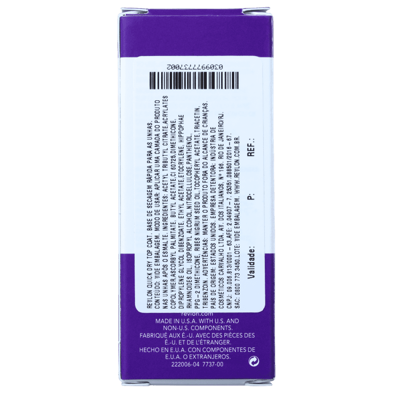 Revlon Quick Dry Top Coat - Base Fixadora de Esmalte 14,7ml