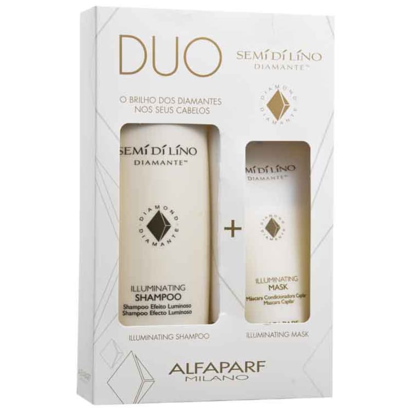 Alfaparf Semi di Lino Diamante Illuminating Duo Kit (2 Produtos) Edição Limitada