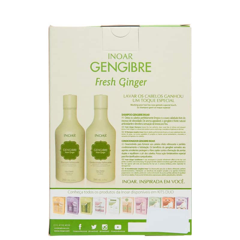 Kit Duo Gengibre Fresh Ginger (shampoo e condicionador) - 250ml