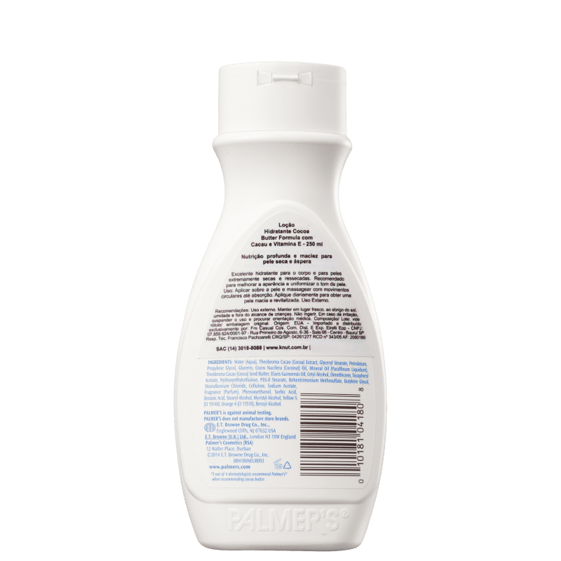 Palmer's Cocoa Butter Formula Softens, Smoothes & Relieves Dry Skin - Loção Hidratante Corporal 250ml
